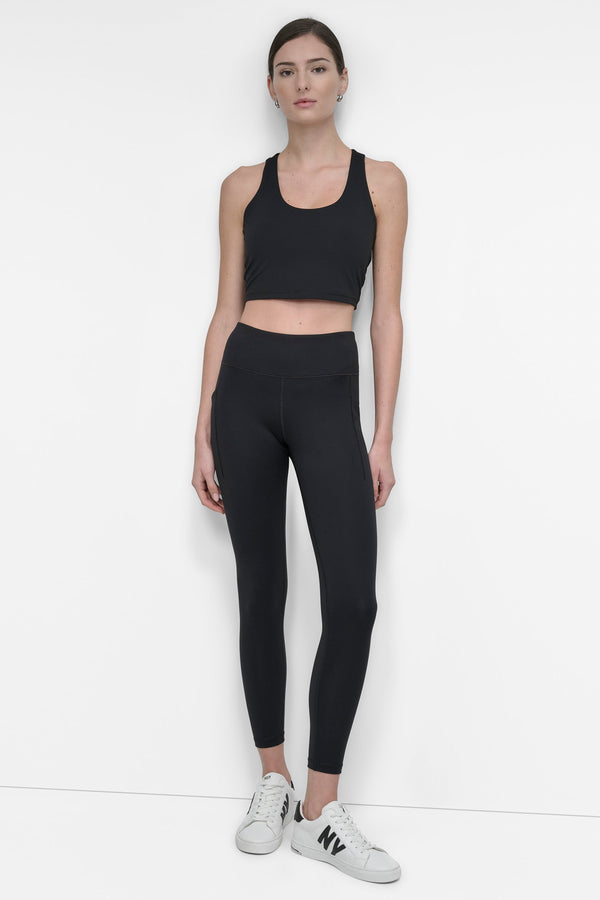 Dkny BALANCE COMPRESSION HIGH WAIST 7/8 LEGGING Black
