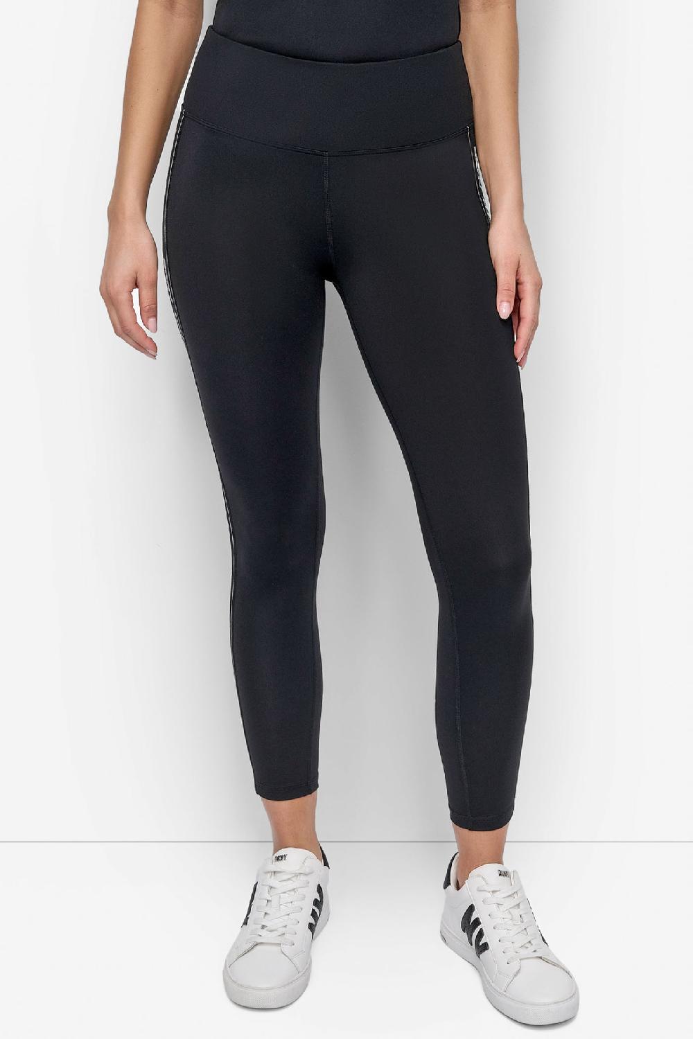 dkny BALANCE COMPRESSION HIGH WAIST 7/8 TIGHT WITH LOGO Black/Black