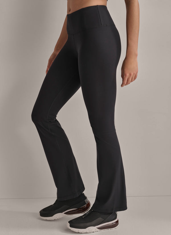 Dkny BALANCE COMPRESSION HIGH WAIST FLARE LEGGINGS Black