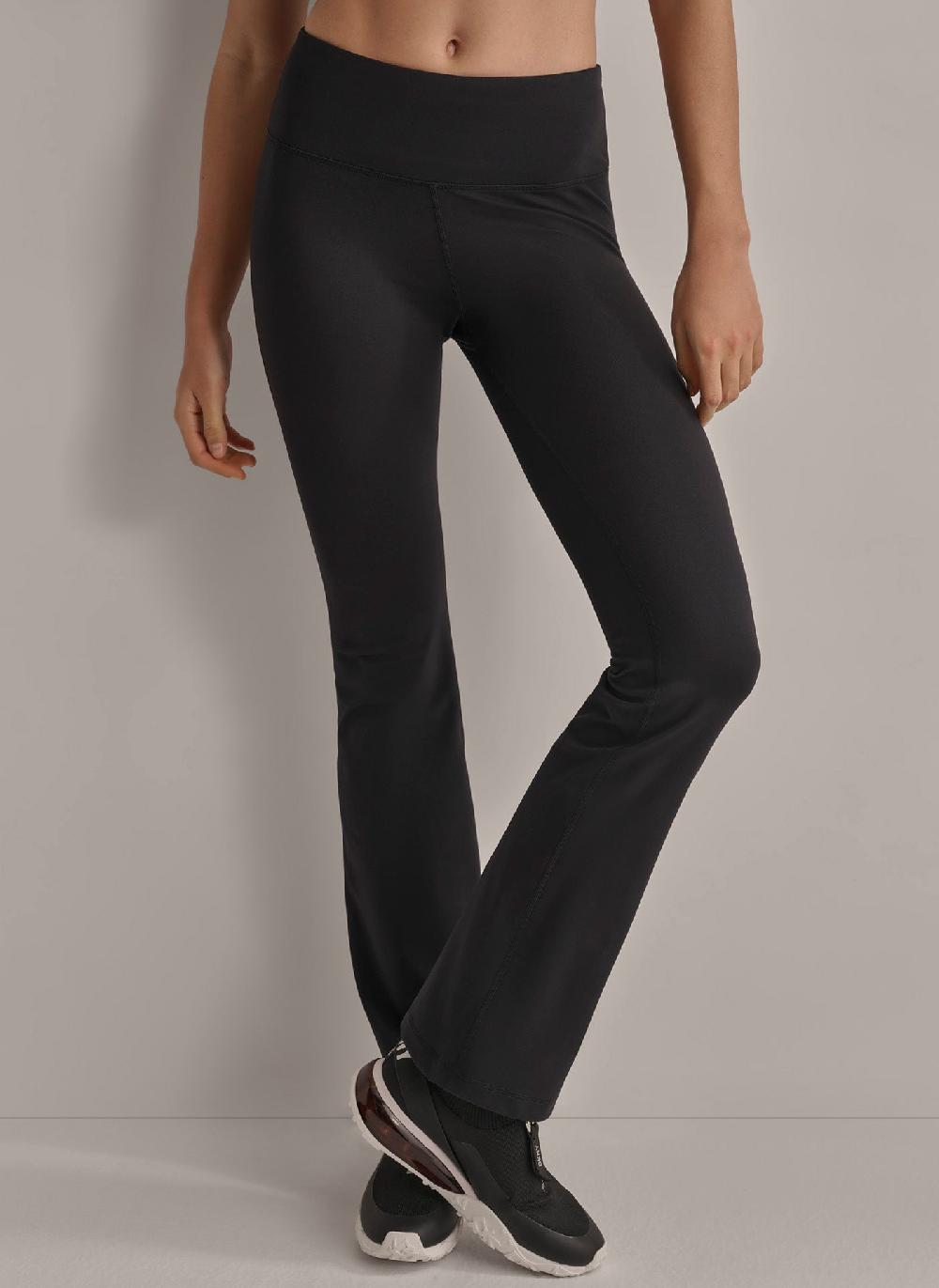 dkny BALANCE COMPRESSION HIGH WAIST FLARE LEGGINGS Black