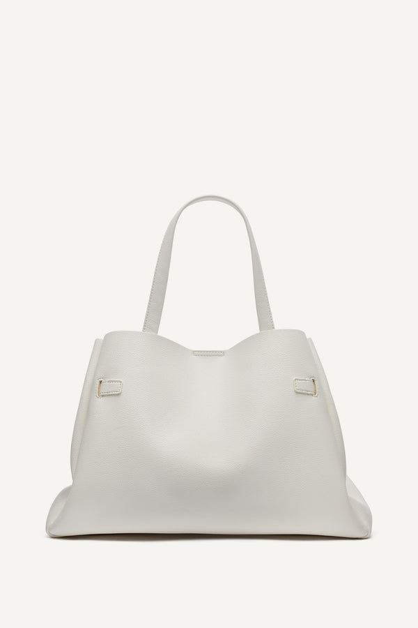 Dkny BRYAR LARGE EMBELLISHED SATCHEL BAG MARSHMALLOW