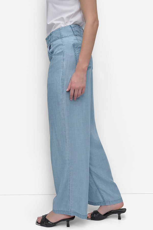 Dkny 5 POCKET TENCEL PANT LIGHT CHAMBRAY