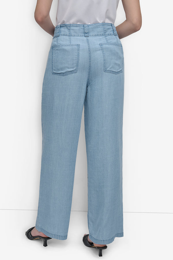 Dkny 5 POCKET TENCEL PANT LIGHT CHAMBRAY