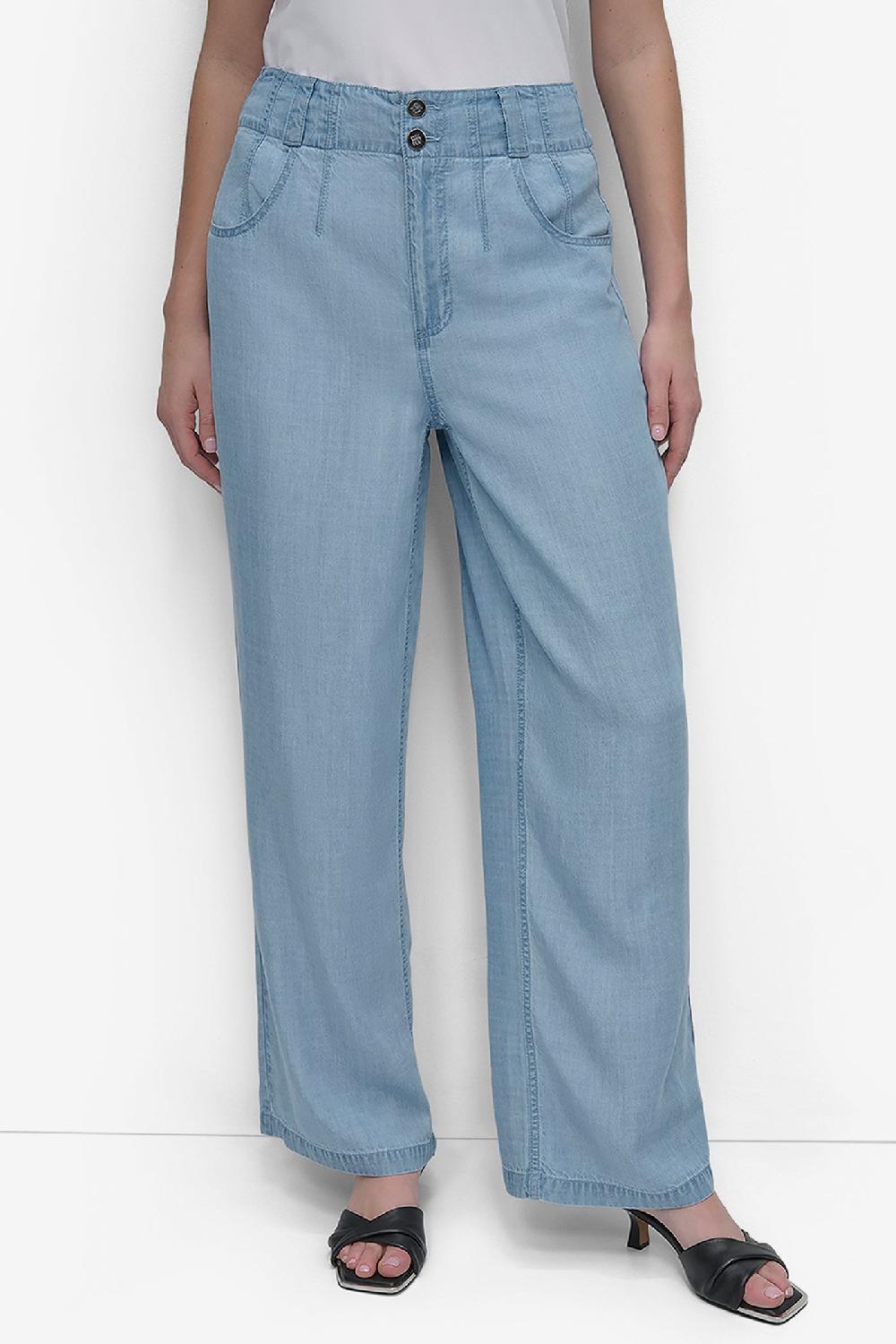 dkny 5 POCKET TENCEL PANT LIGHT CHAMBRAY