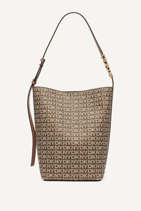 Dkny AVRIL LOGO BUCKET BAG Chino/Cappuccino