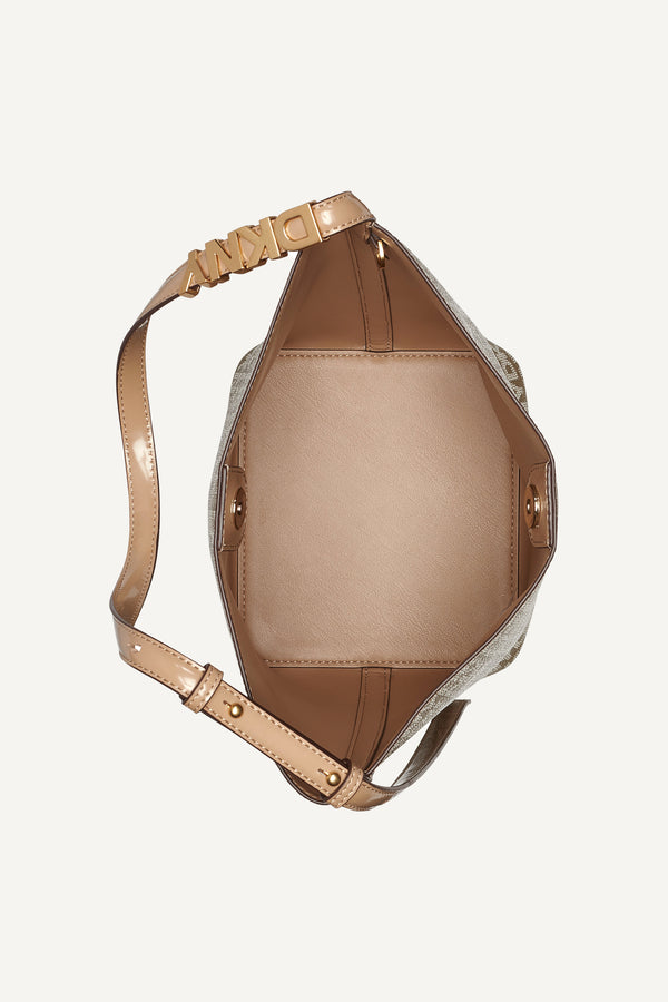 Dkny AVRIL LOGO BUCKET BAG Chino/Cappuccino