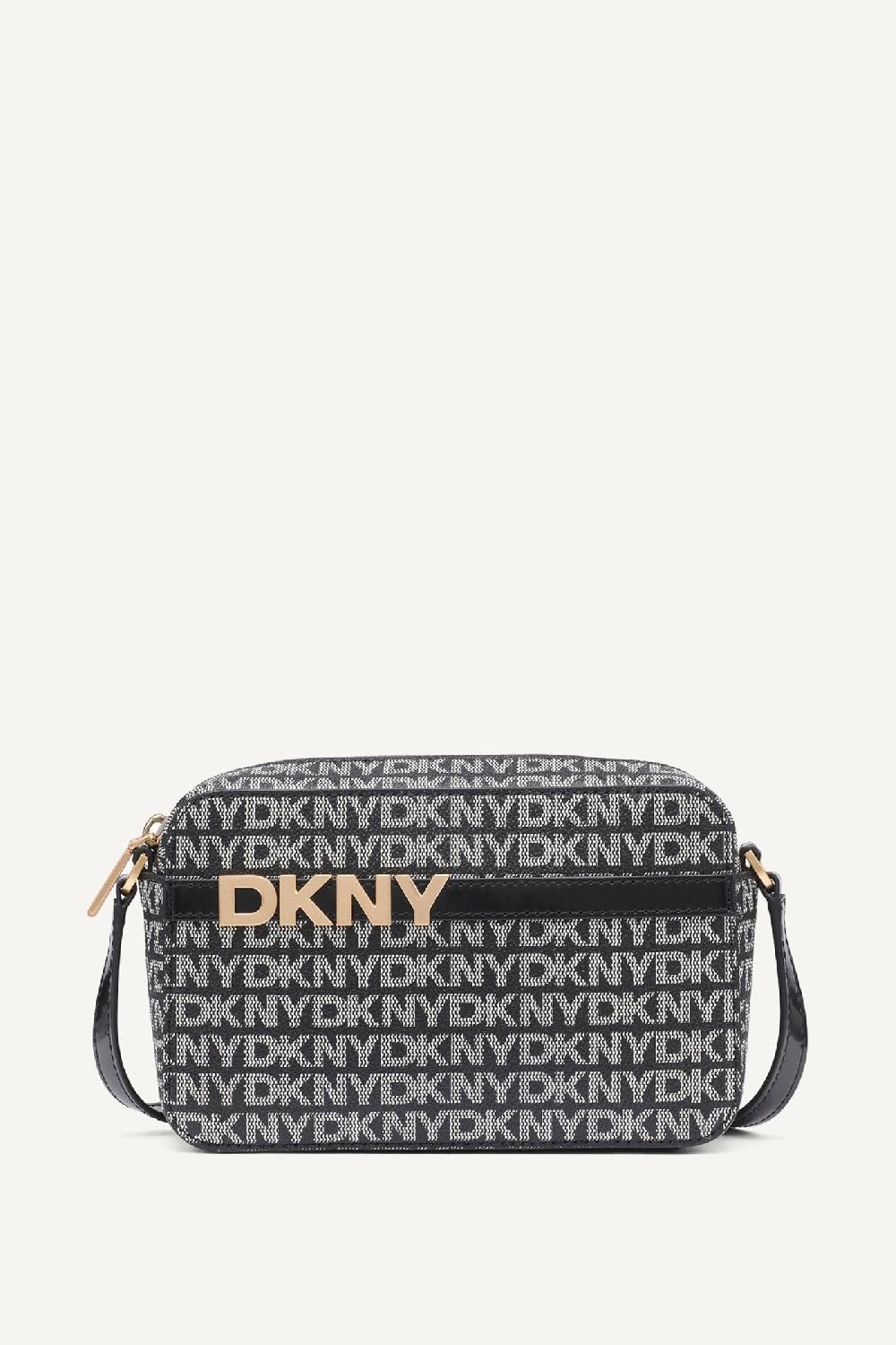 dkny AVRIL LOGO CAMERA BAG BLACK LOGO/BLACK