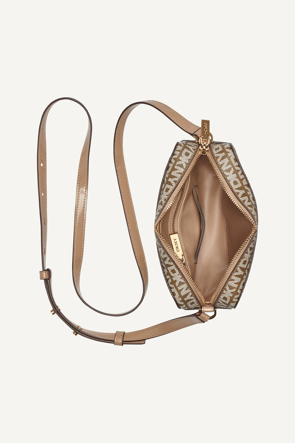 Dkny AVRIL LOGO CAMERA BAG Chino/Cappuccino