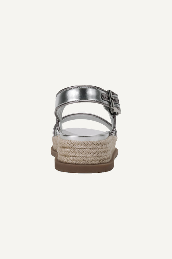 Dkny BERNAE SLINGBACK WEDGE ESPADRILLE SILVER