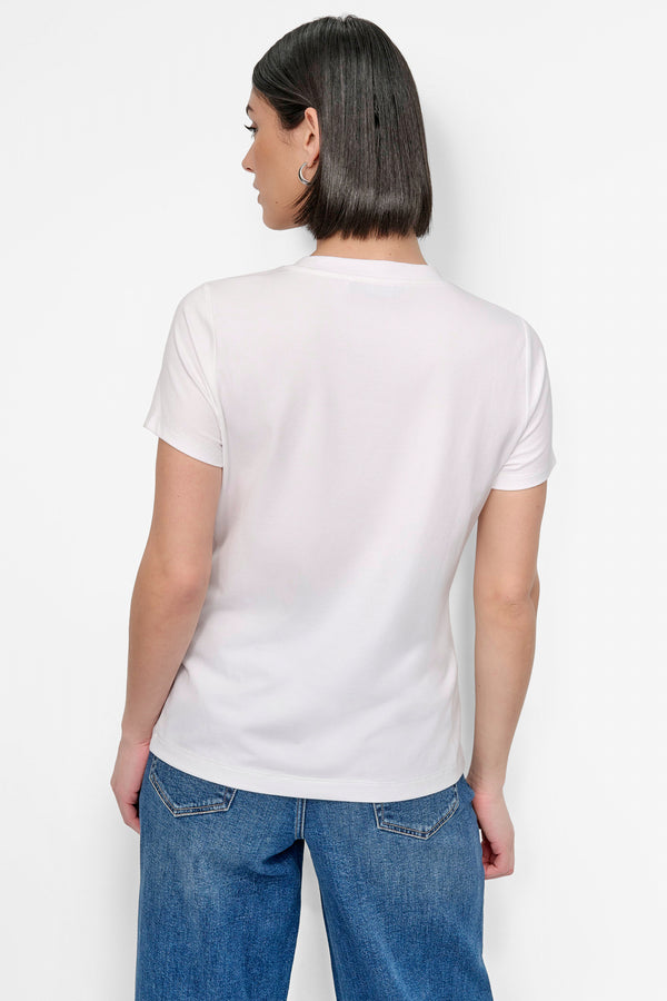 Dkny BOW BRIDGE EMBELLISHED GRAPHIC TEE White