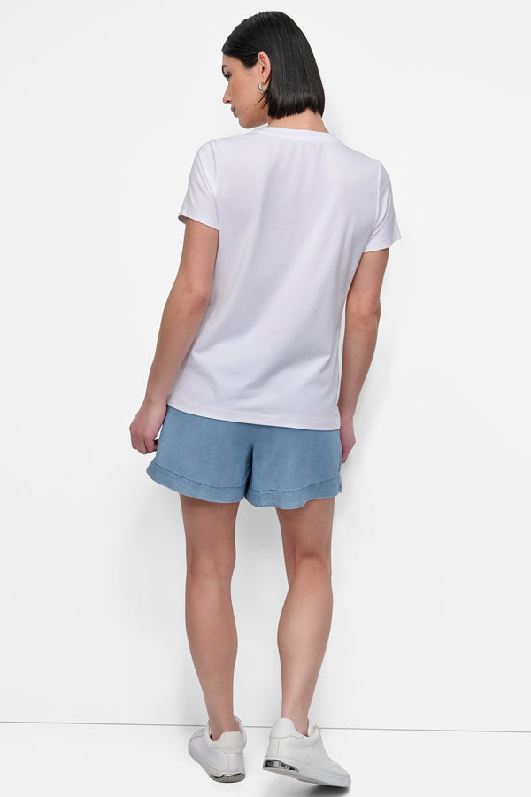 Dkny BROOKLYN BRIDGE EMBELLISHED TEE White