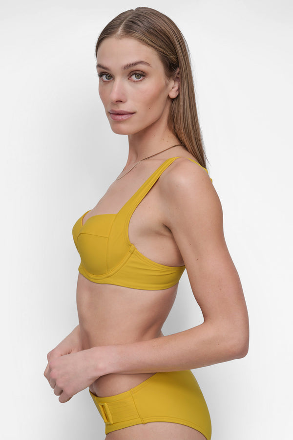 Dkny BUSTIER STYLE BIKINI Taxi Yellow