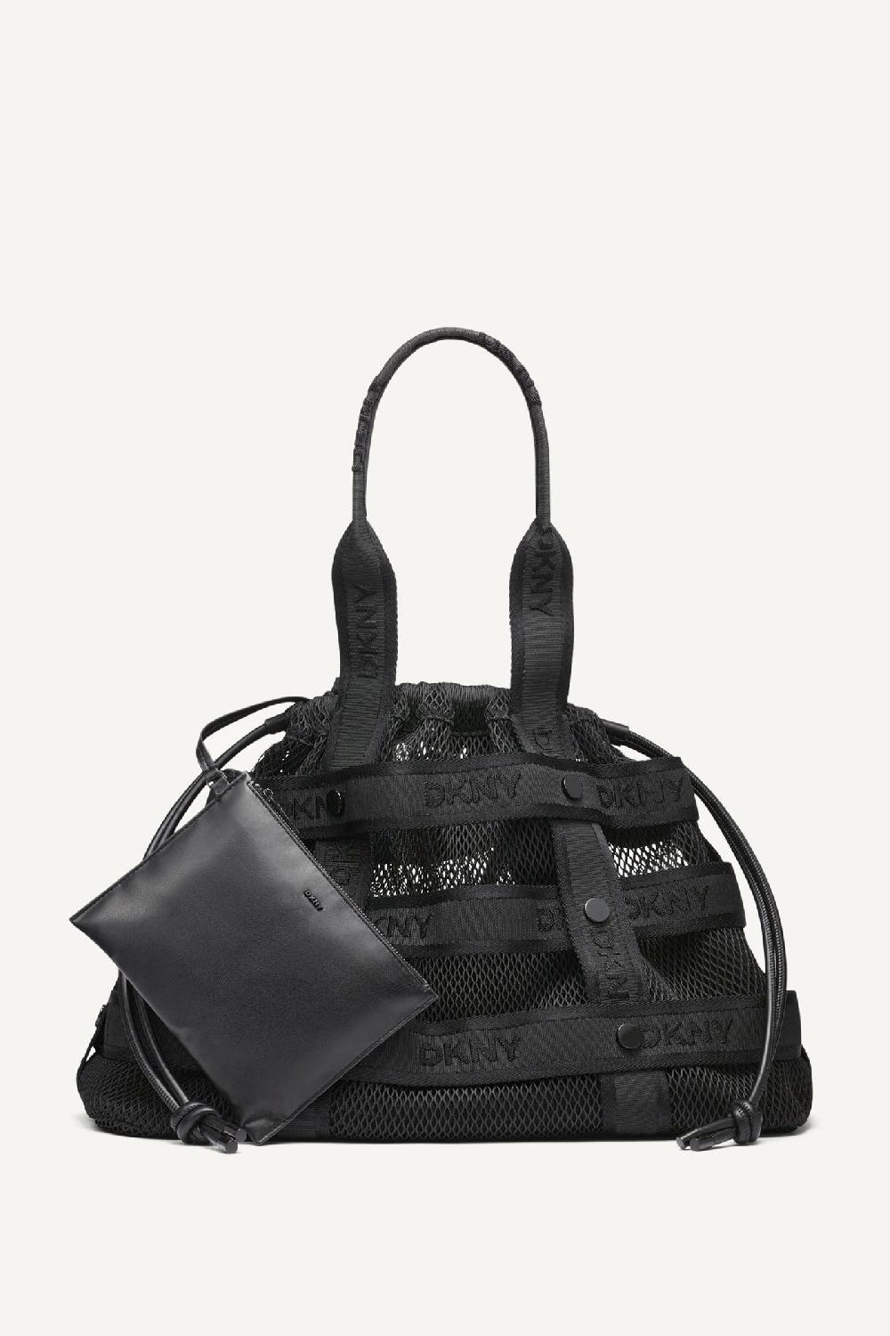 dkny CHAYA DRAWSTRING TOTE Black/Black