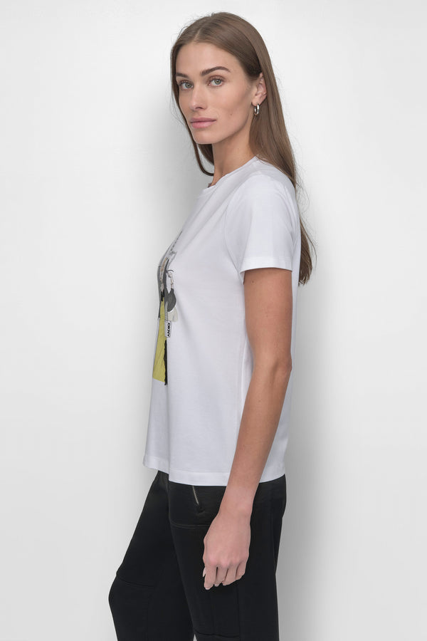 Dkny CHRYSLER CONVERSATIONAL TEE White