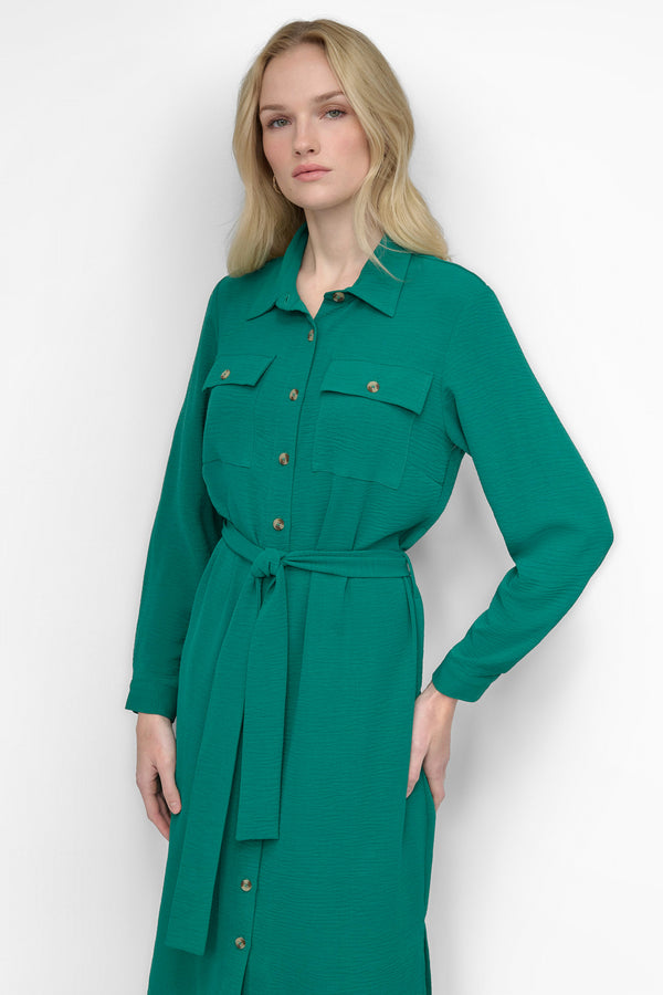 Dkny COLLARED BUTTON DRESS Meadow