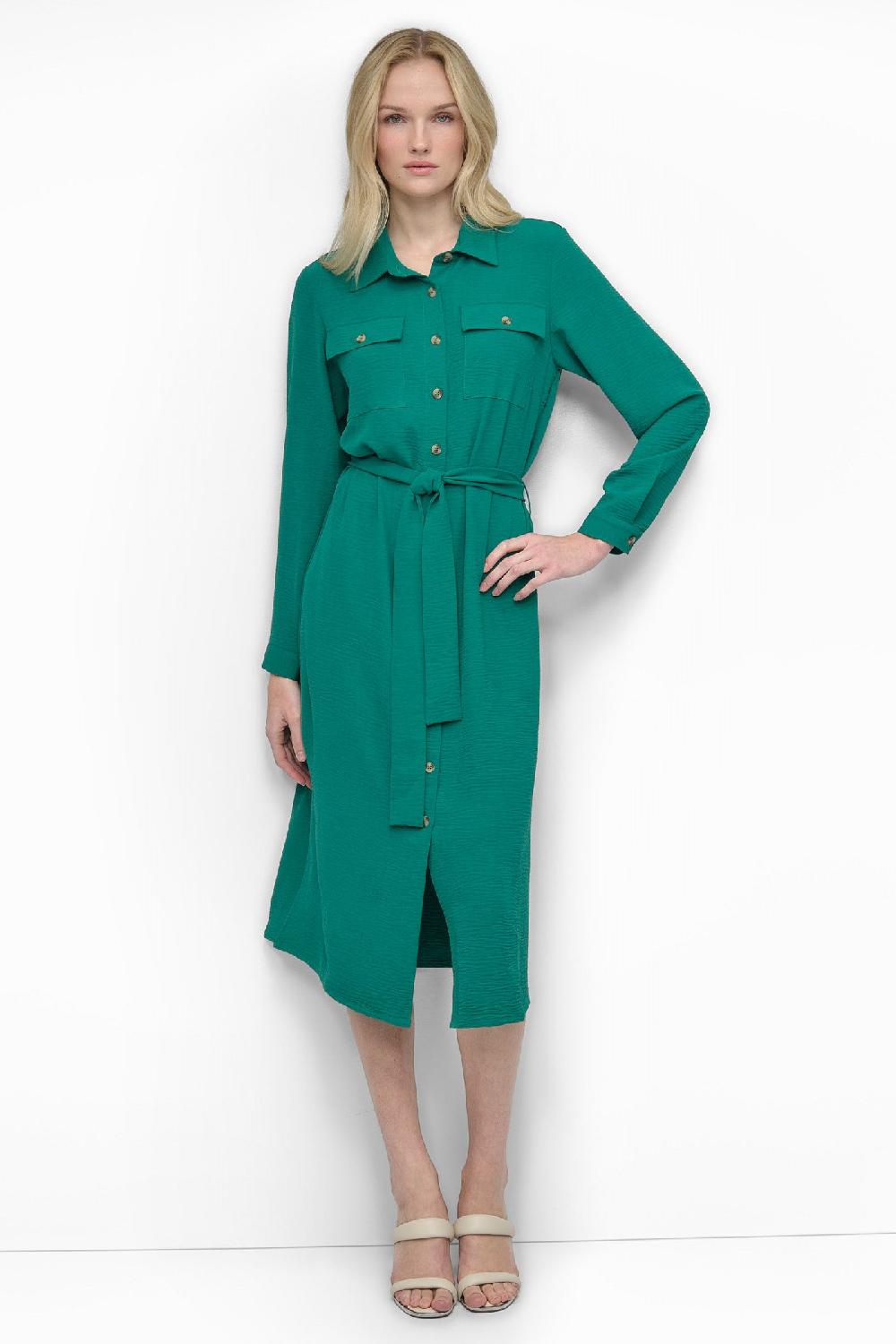 dkny COLLARED BUTTON DRESS Meadow