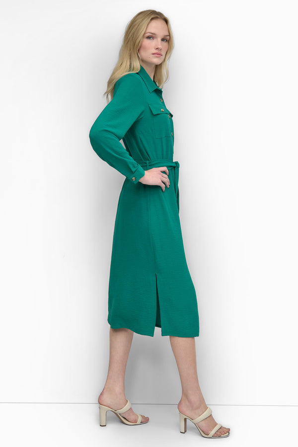 Dkny COLLARED BUTTON DRESS Meadow