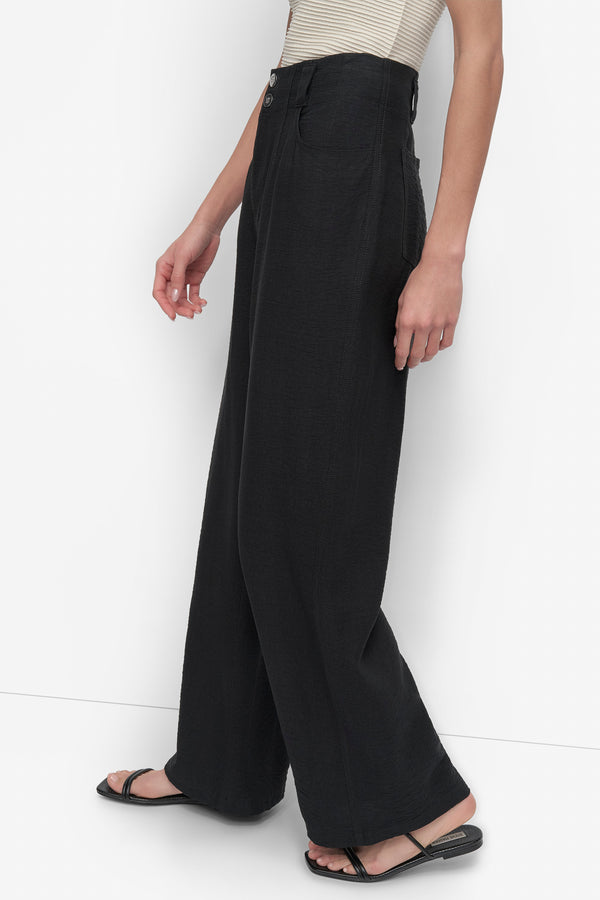 Dkny CRINKLE DRESSING PANT Black