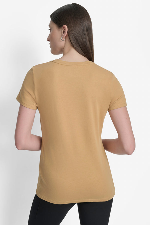 Dkny EMBELLISHED LOGO TEE WHISKEY/SILVER