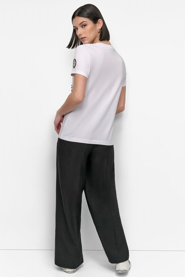 Dkny EMBELLISHED TEE WHITE