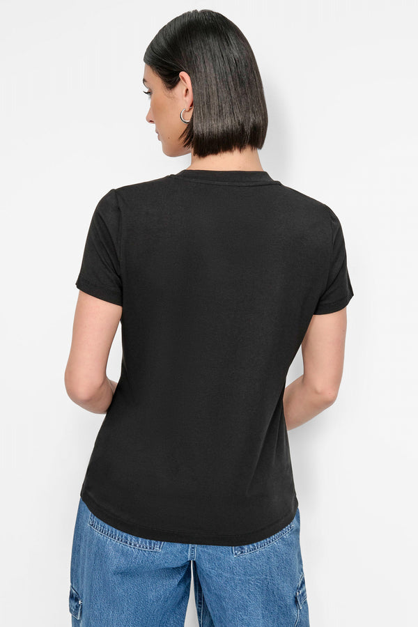 Dkny FIFTH AVE EMBELLISHED GRAPHIC TEE Black