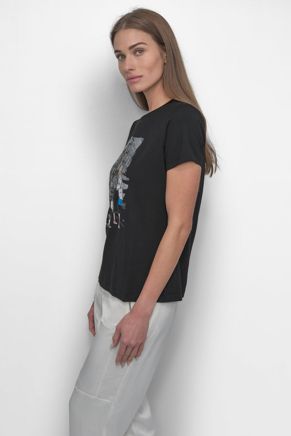 Dkny FLATIRON CONVERSATIONAL TEE Black