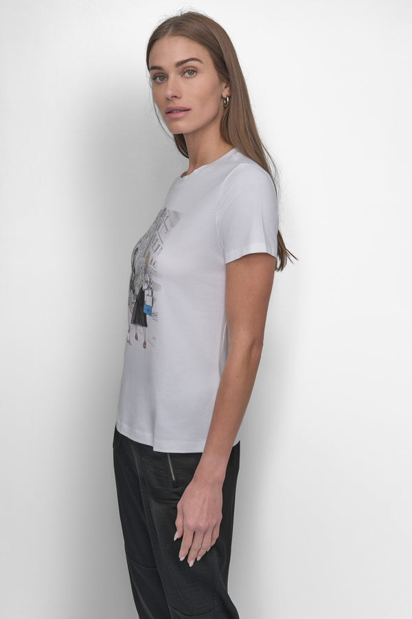 Dkny FLATIRON CONVERSATIONAL TEE White
