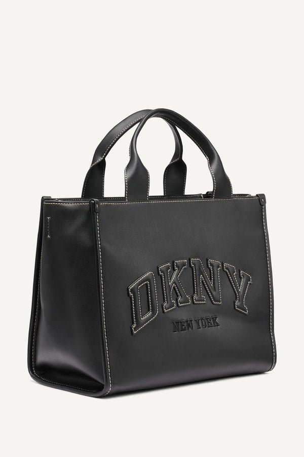 Dkny HADLEE EMBELLISHED MEDIUM LOGO TOTE Black