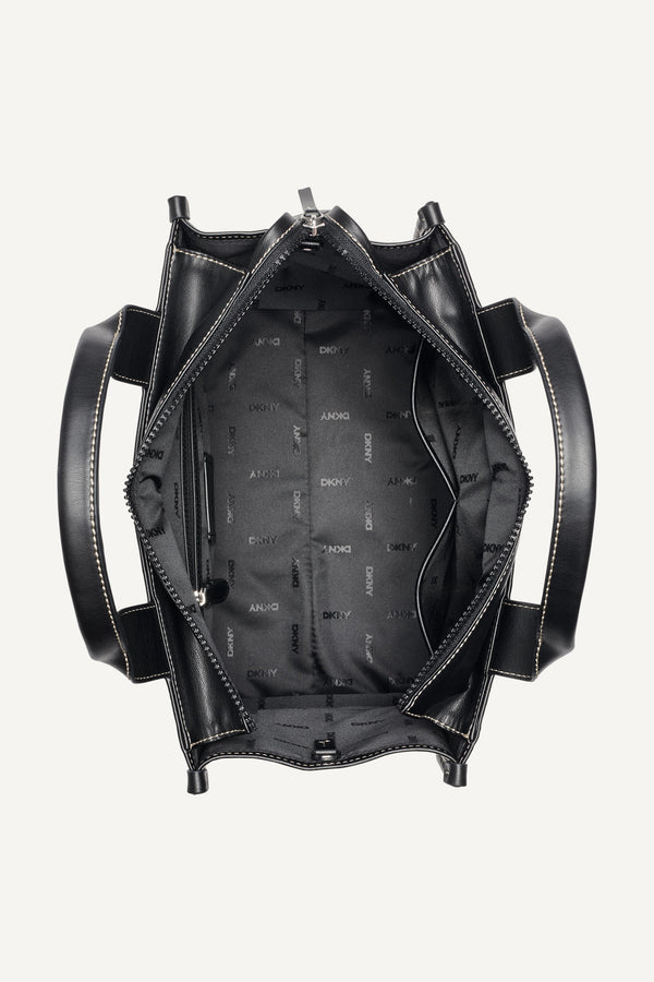 Dkny HADLEE EMBELLISHED MEDIUM LOGO TOTE Black