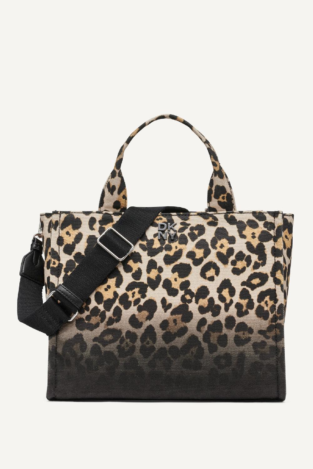 dkny HADLEE LEOPARD PRINT MEDIUM TOTE LEOPARD