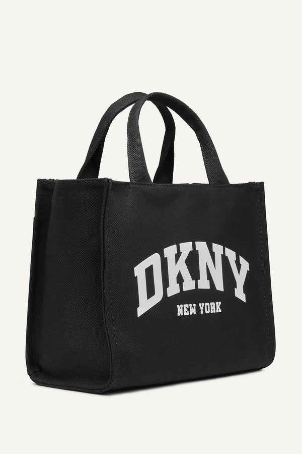 Dkny HADLEE MEDIUM LOGO TOTE BLACK/SILVER