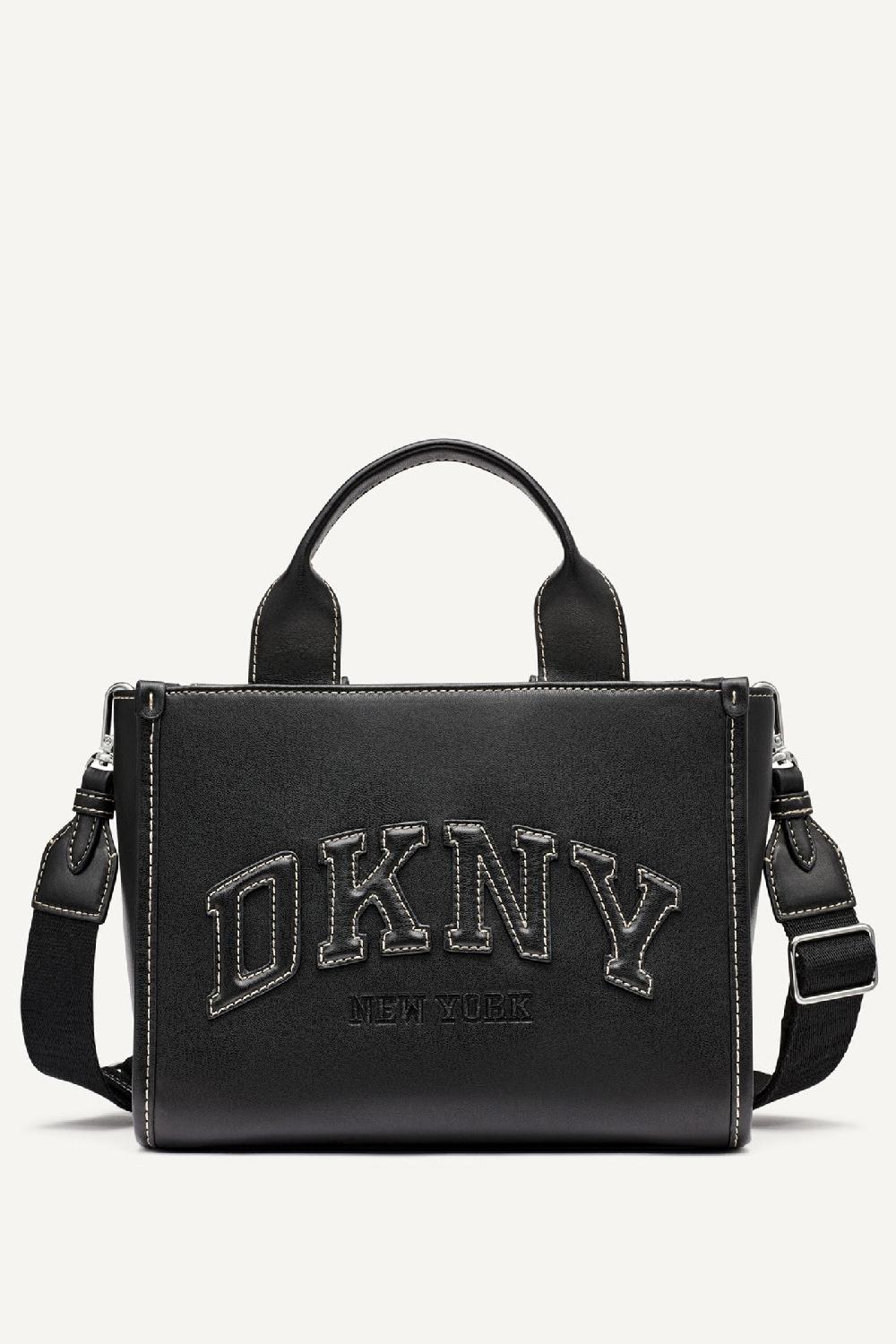 dkny HADLEE SMALL EMBELLISHED LOGO TOTE Black