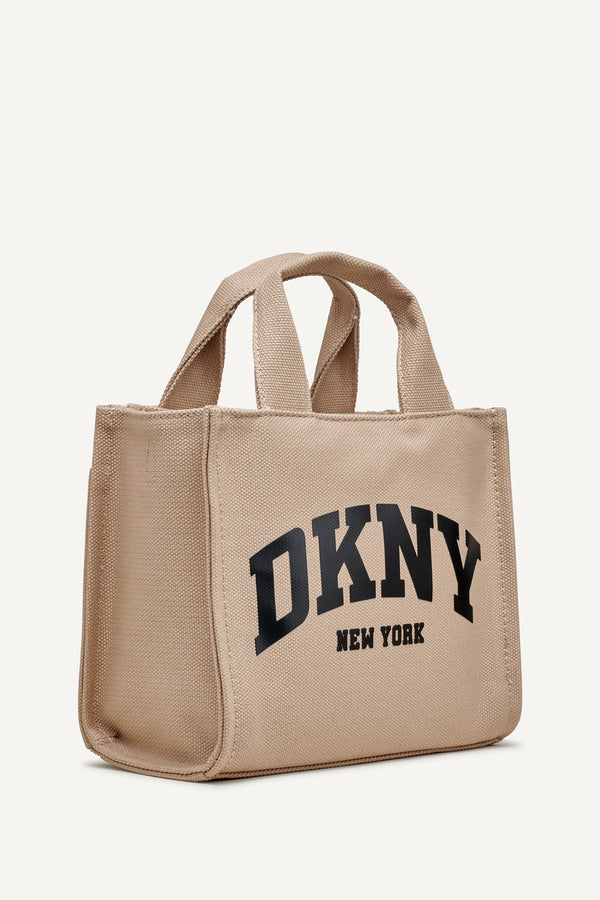 Dkny HADLEE SMALL TOTE BAG LIGHT CITY KHAKI/ BLACK
