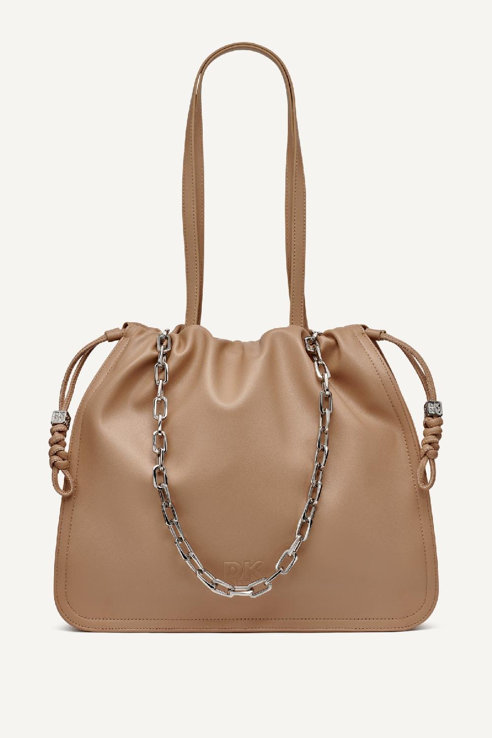 dkny HALLE DRAWSTRING TOTE Cappuccino