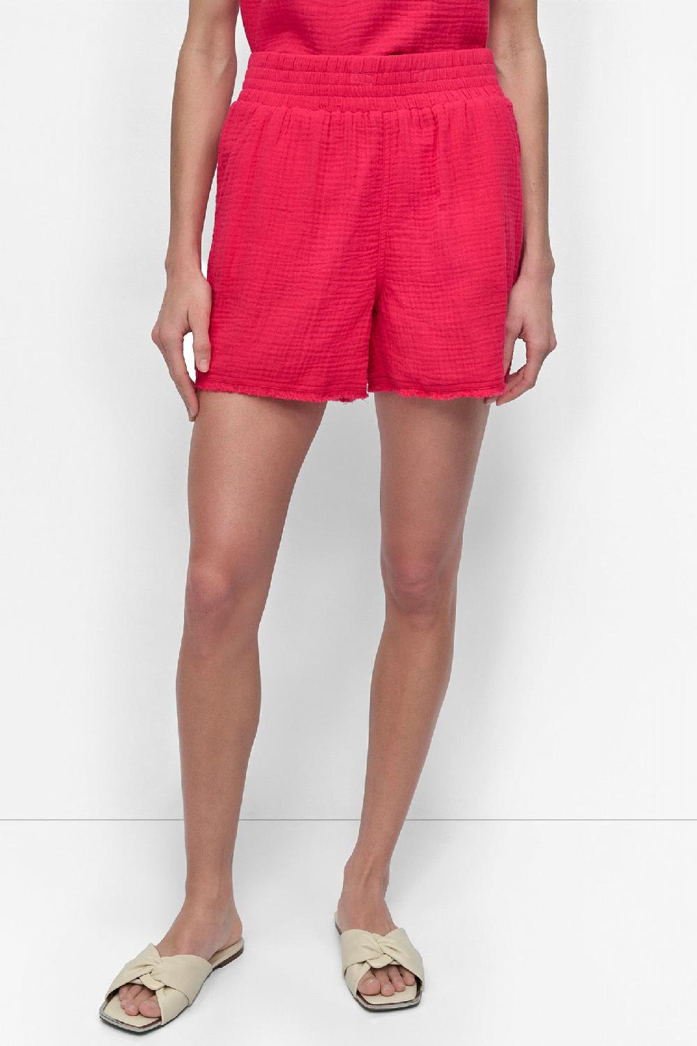dkny HIGH-RISE FRAYED SHORTS Azalea Pink