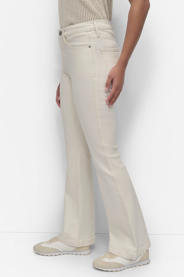 Dkny HIGH Rise Length FLARE ECRU