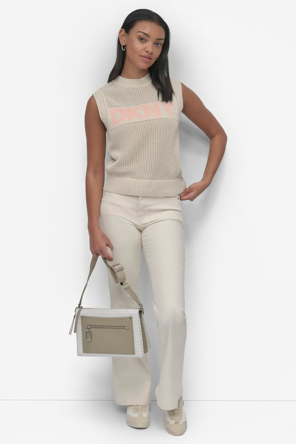 Dkny HIGH Rise Length FLARE ECRU