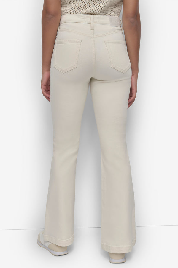 Dkny HIGH Rise Length FLARE ECRU