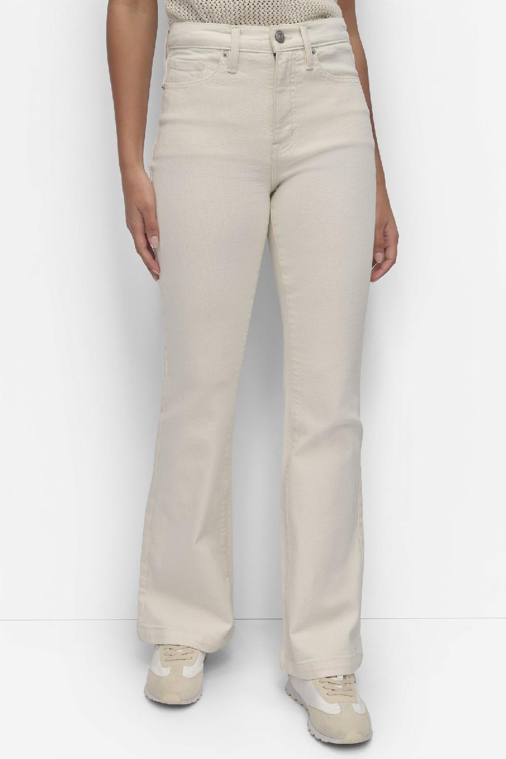 dkny HIGH Rise Length FLARE ECRU