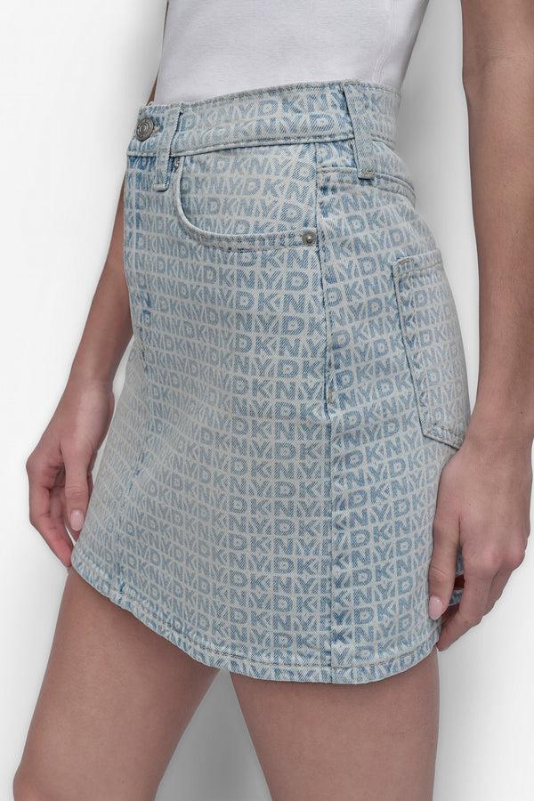 Dkny HIGH Rise Length MINI SKIRT DKNY LOGO
