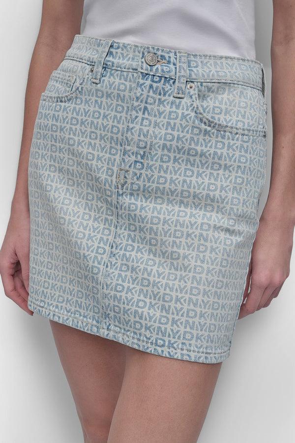 Dkny HIGH Rise Length MINI SKIRT DKNY LOGO