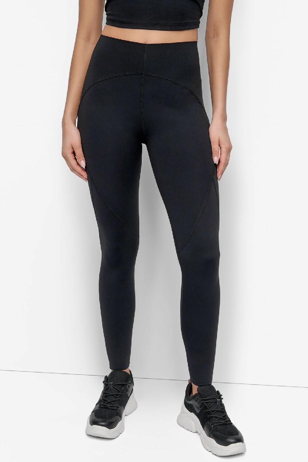 dkny HIGH-RISE LOGO 7/8-LENGTH LEGGING Black