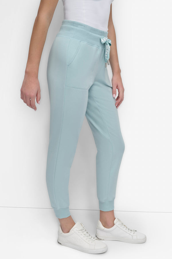 Dkny HIGH-RISE LOGO DRAWSTRING JOGGER MINERAL