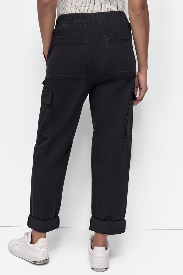 Dkny HIGH-RISE PULL-ON CARGO JOGGER Black