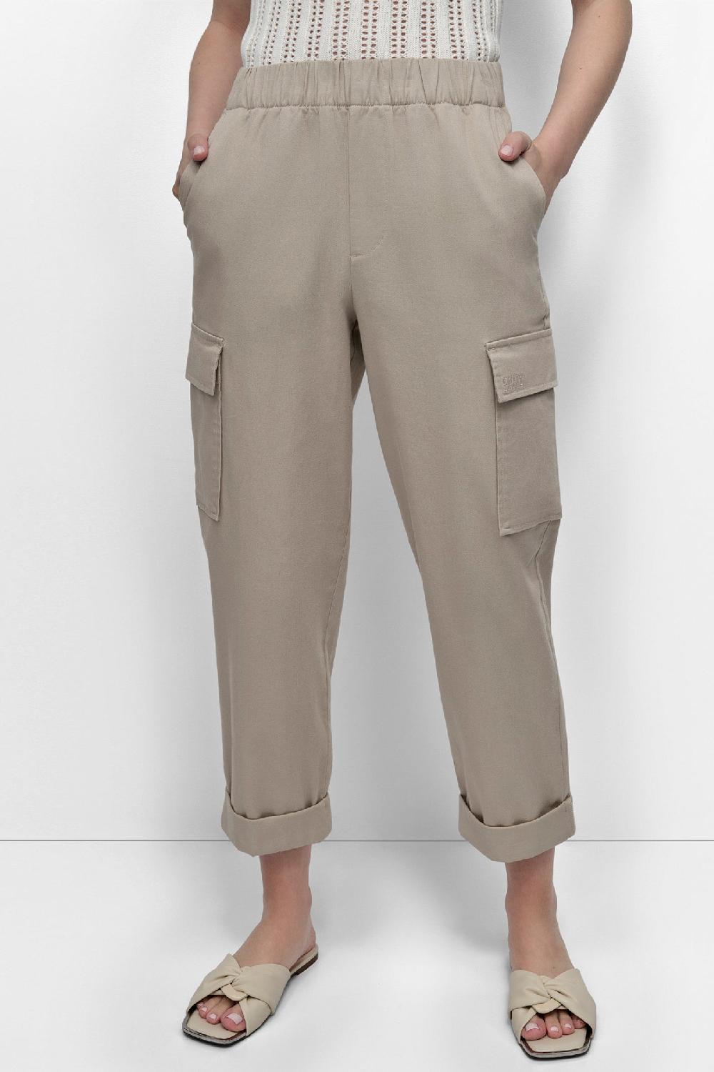 dkny HIGH-RISE PULL-ON CARGO JOGGER Pebble