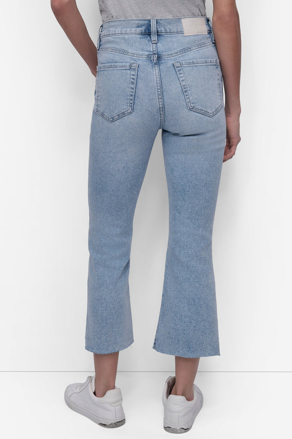 Dkny HIGH-RISE RAW EDGE FLARE JEAN DOVER