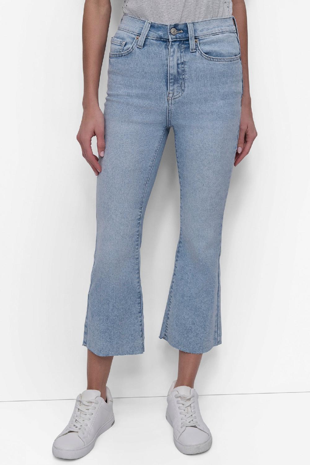 dkny HIGH-RISE RAW EDGE FLARE JEAN DOVER