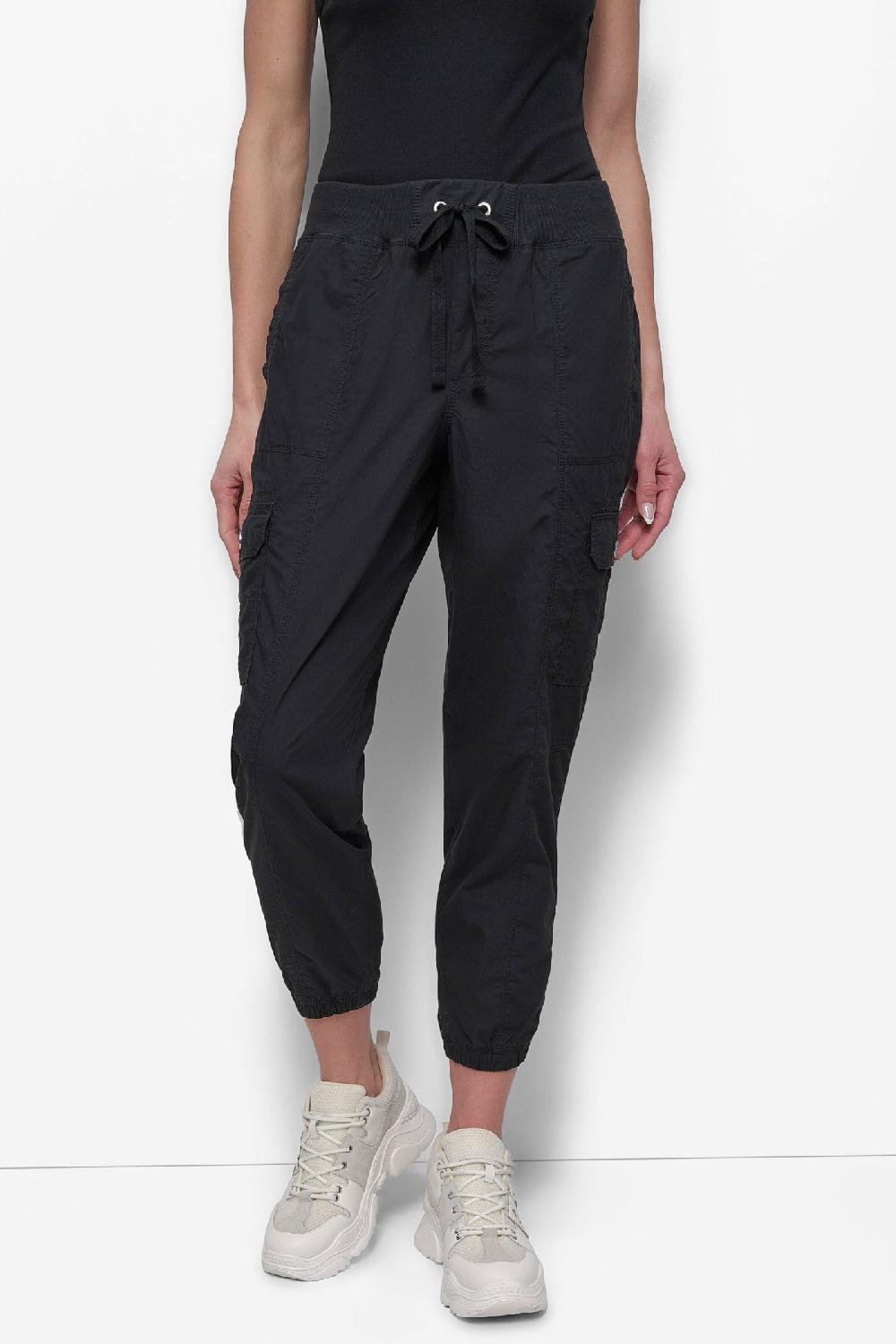 dkny HIGH-RISE SLIM UTILITY CARGO JOGGER Black