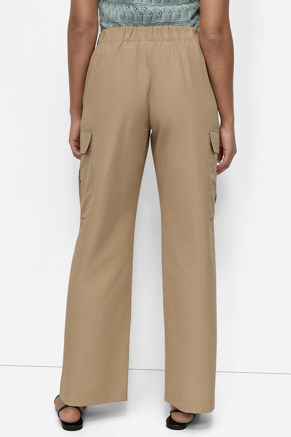 Dkny HIGH-RISE STRAIGHT-LEG CARGO PANT Travertine