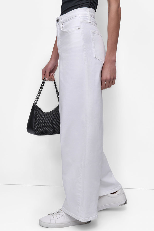 Dkny HIGH-RISE TAILORED WIDE-LEG JEAN White